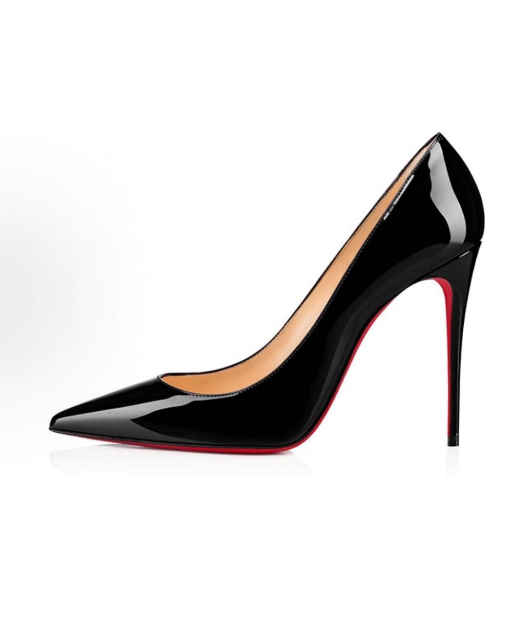 CHRISTIAN LOUBOUTIN Черные кожаные туфли, фото 2