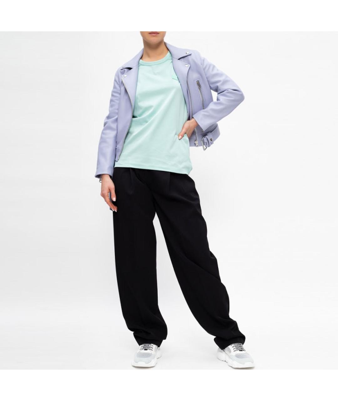 ACNE STUDIOS Голубая хлопковая футболка, фото 5