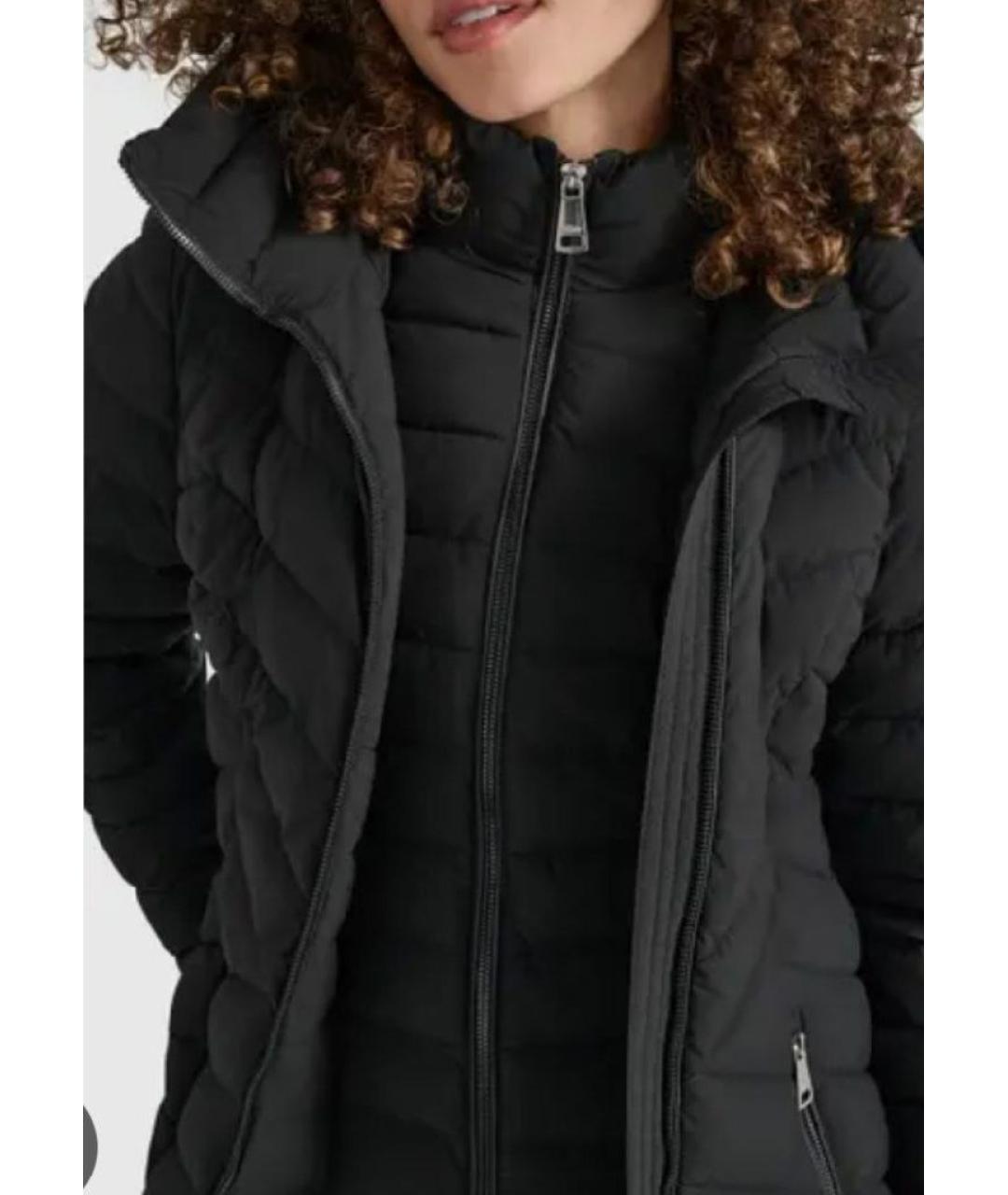 DKNY Черная полиэстеровая куртка, фото 4