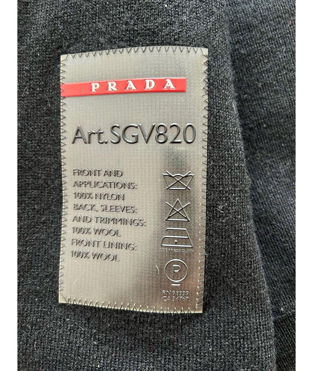 PRADA Черная шерстяная куртка, фото 6