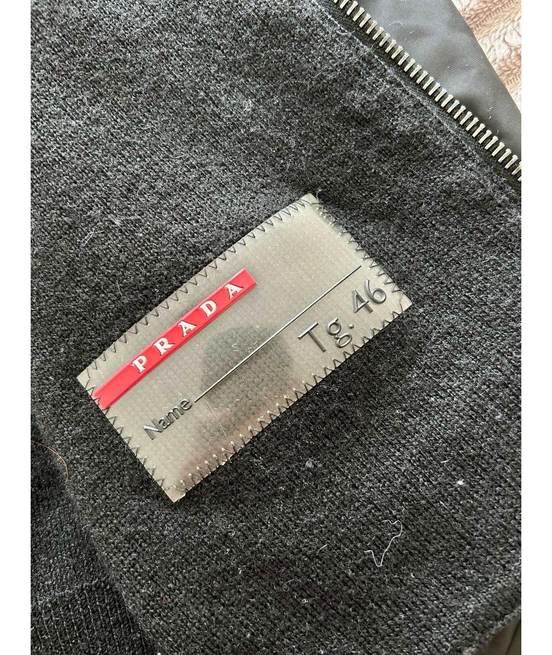 PRADA Черная шерстяная куртка, фото 7
