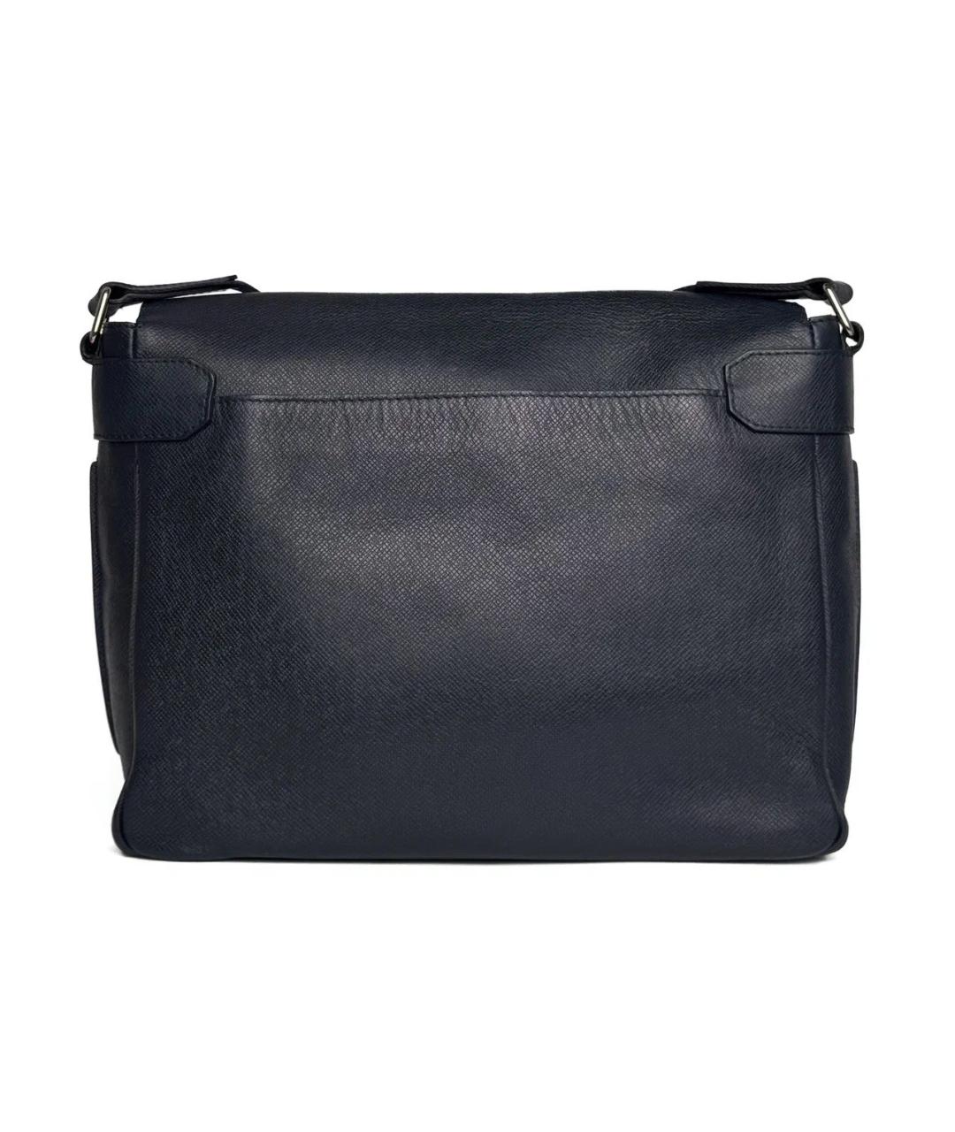 LOUIS VUITTON Темно-синяя кожаная сумка на плечо, фото 3