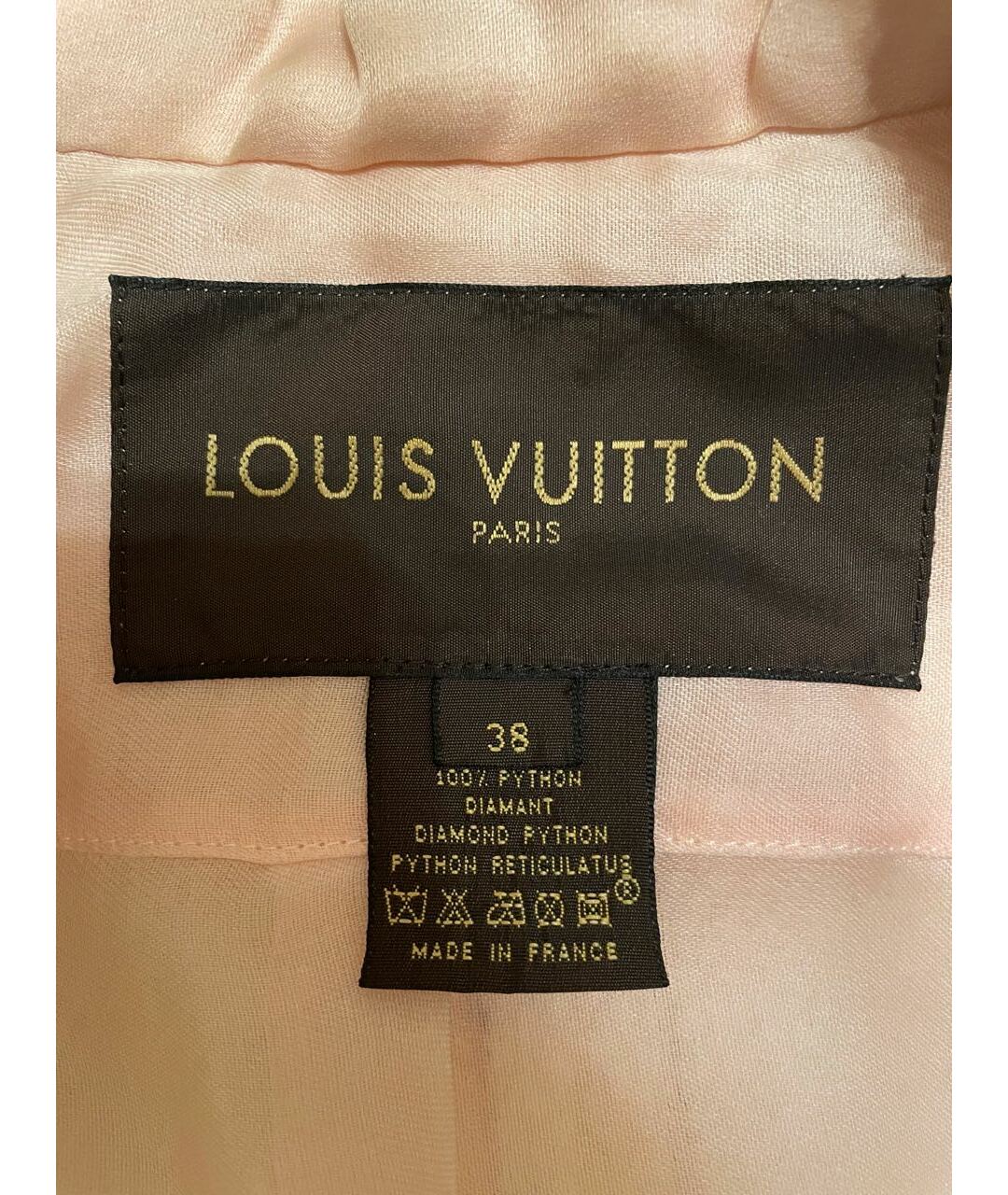 LOUIS VUITTON Бежевый тренч/плащ из экзотической кожи, фото 4