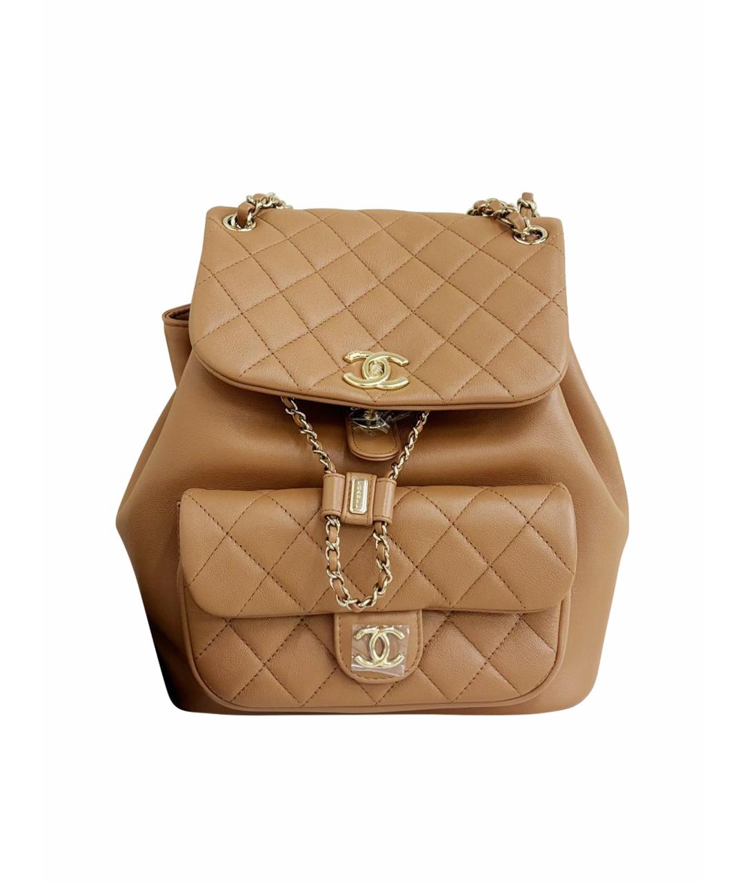 CHANEL Коричневый кожаный рюкзак, фото 1