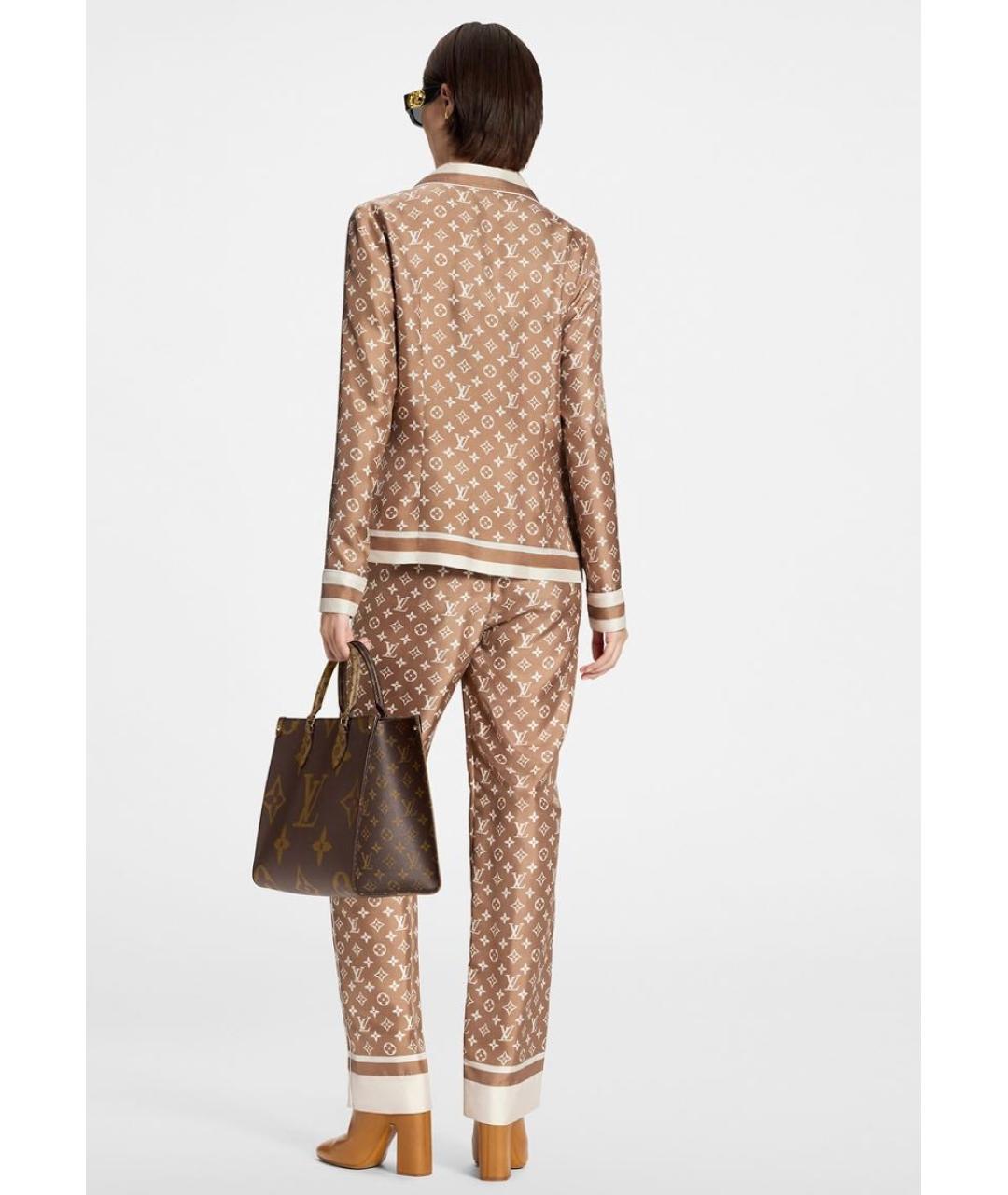 LOUIS VUITTON Бежевая шелковая блузы, фото 4
