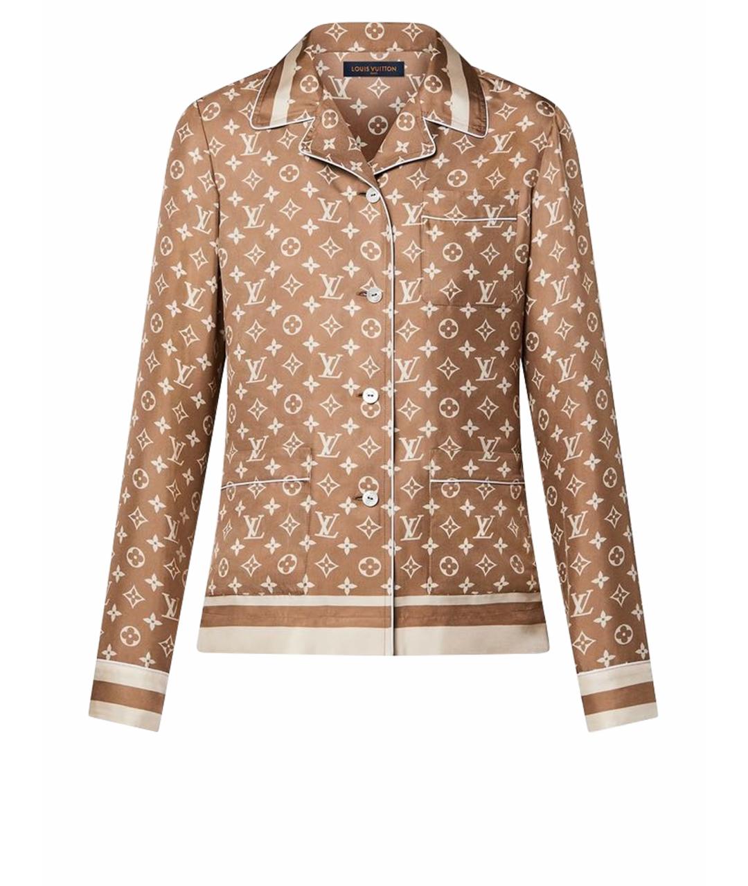 LOUIS VUITTON Бежевая шелковая блузы, фото 1