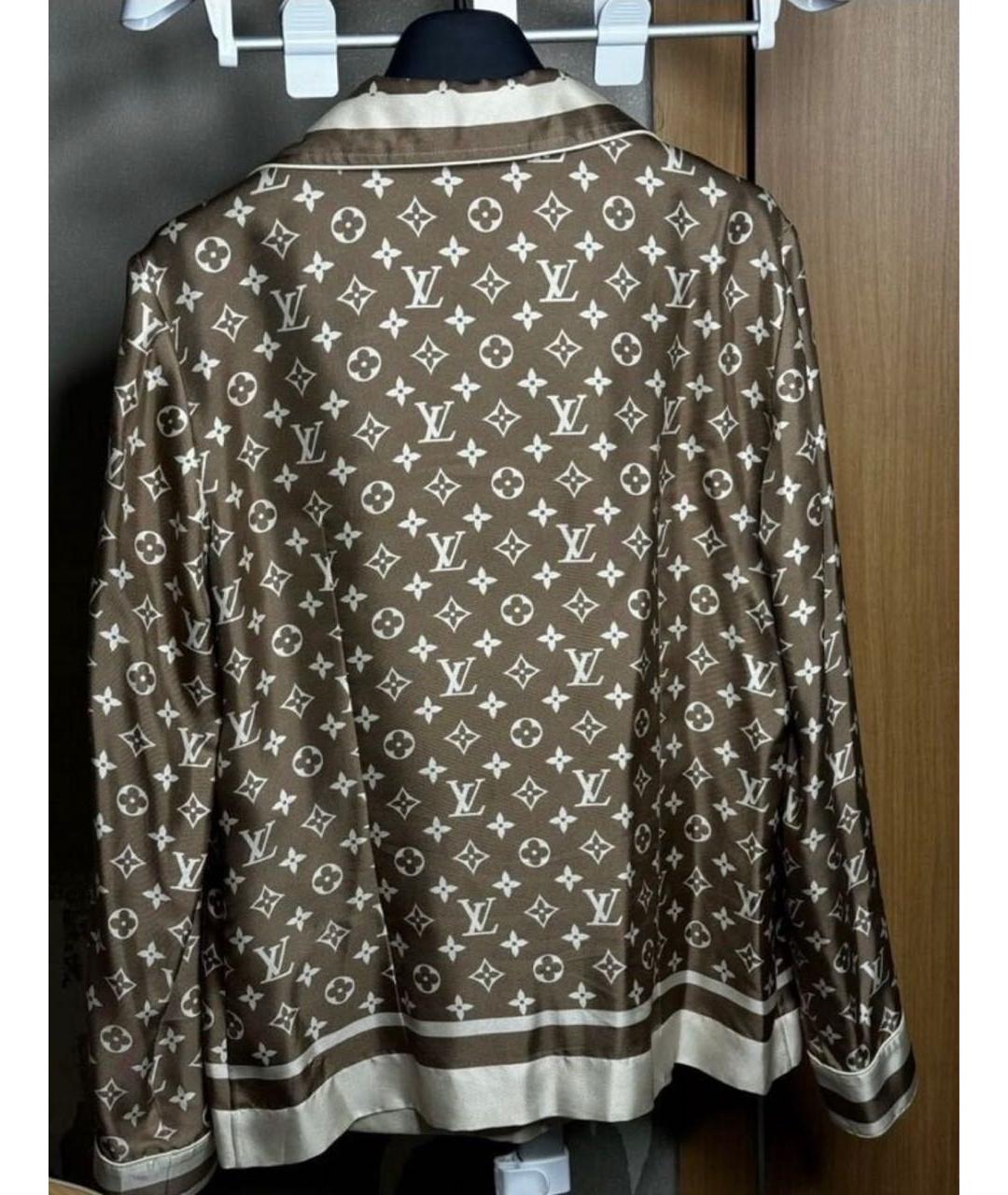 LOUIS VUITTON Бежевая шелковая блузы, фото 6