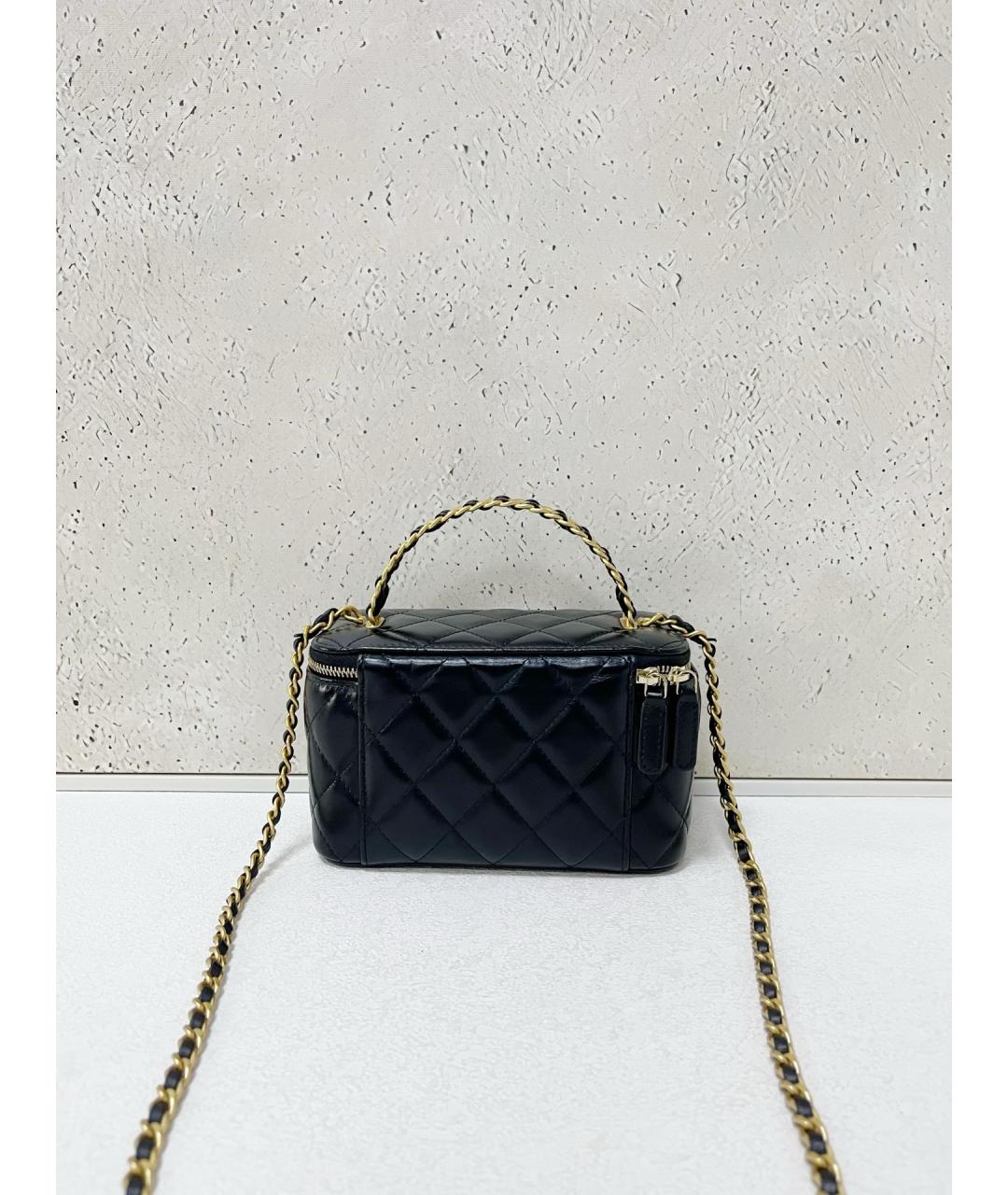 CHANEL Черная кожаная косметичка, фото 2