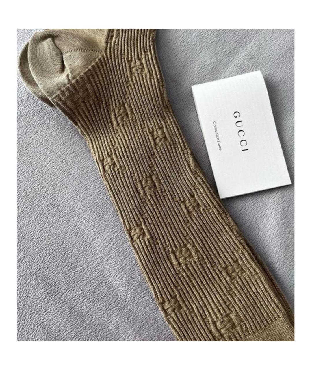 GUCCI Бежевые носки, чулки и колготы, фото 4