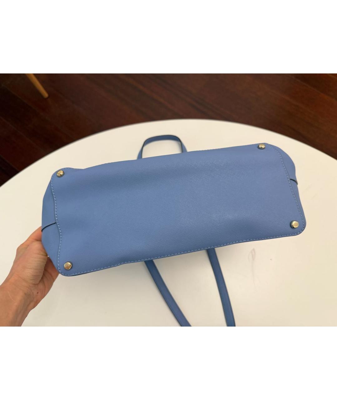 KATE SPADE Голубая кожаная сумка тоут, фото 4