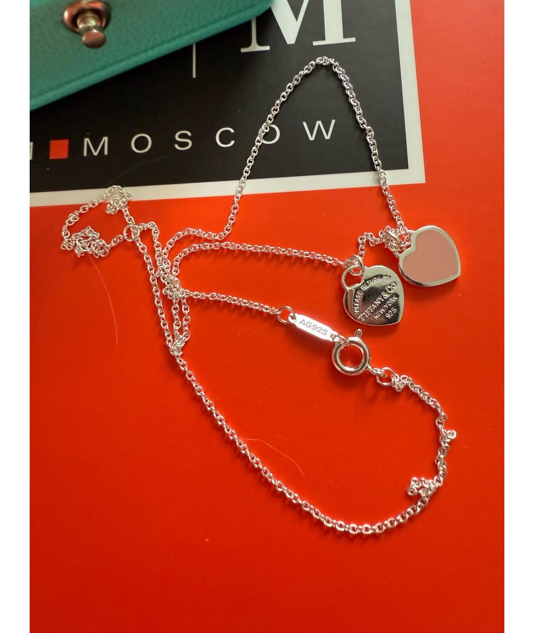 TIFFANY&CO Розовая серебряная подвеска, фото 2