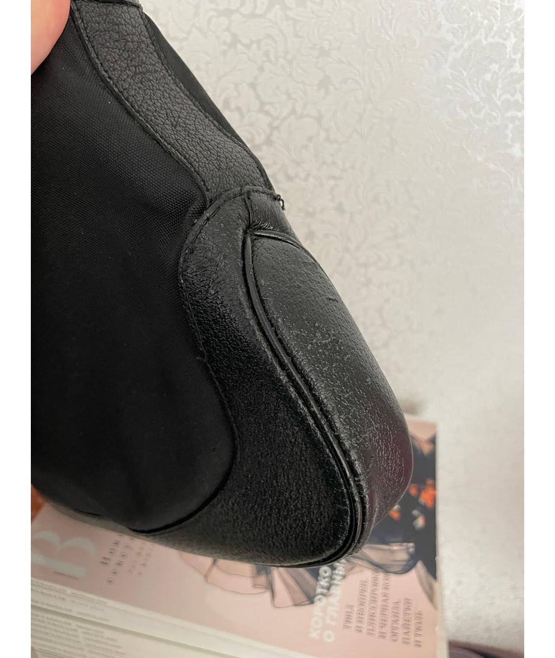 GUCCI Черная тканевая сумка с короткими ручками, фото 6