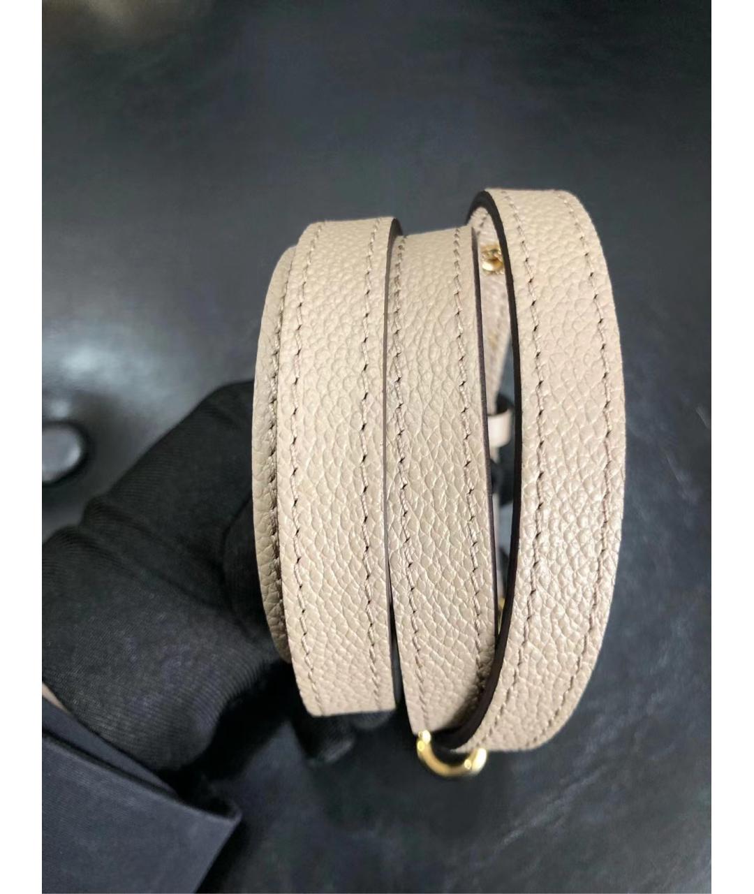 LOUIS VUITTON Серая кожаная сумка через плечо, фото 8