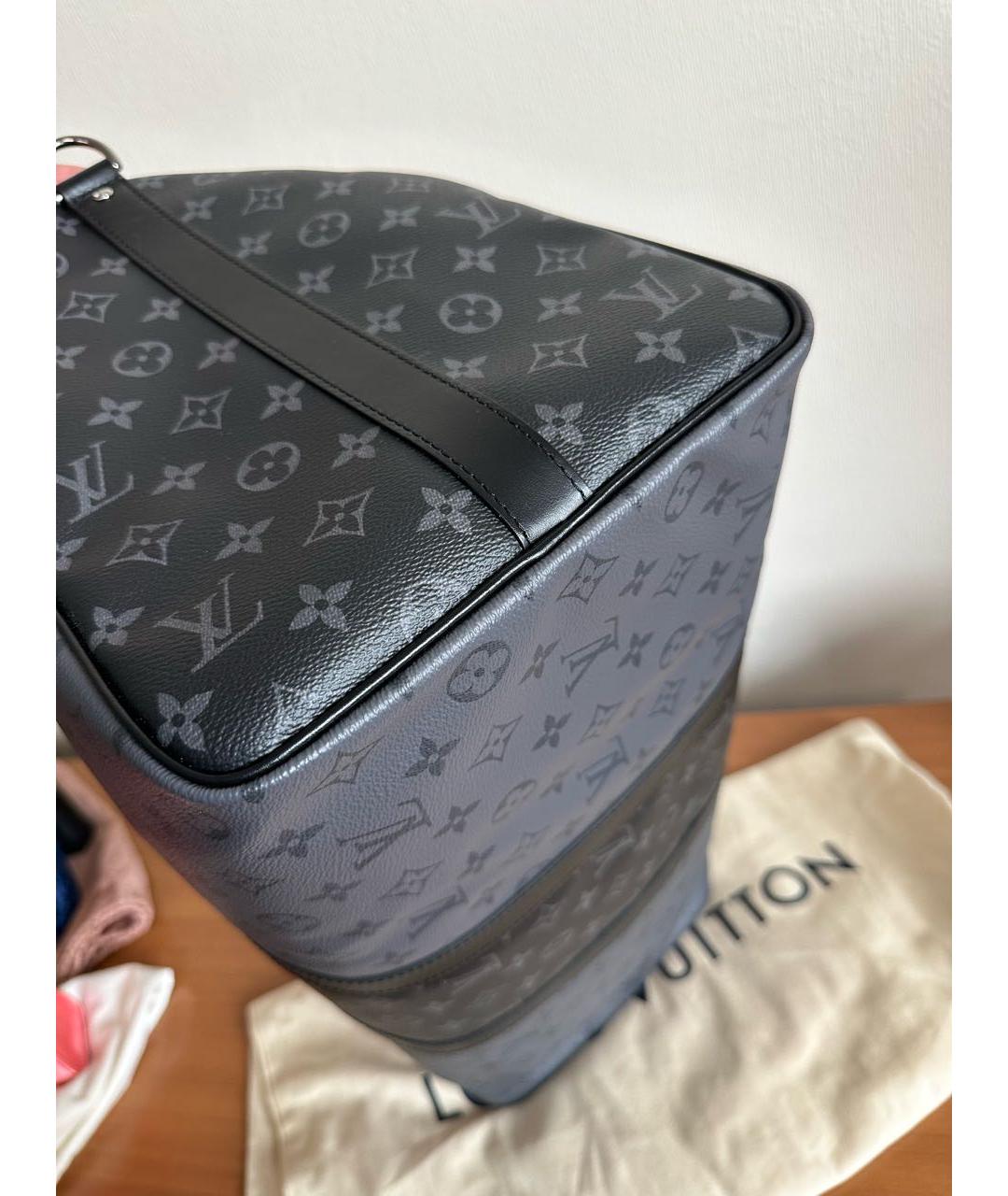 LOUIS VUITTON Антрацитовая дорожная/спортивная сумка, фото 4