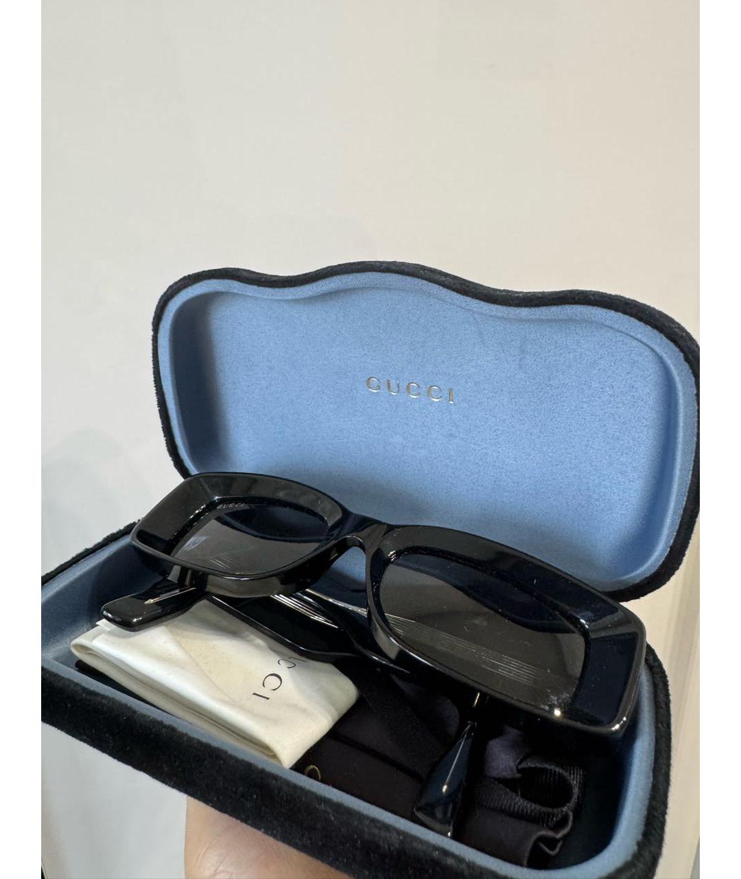 GUCCI Черные пластиковые солнцезащитные очки, фото 6