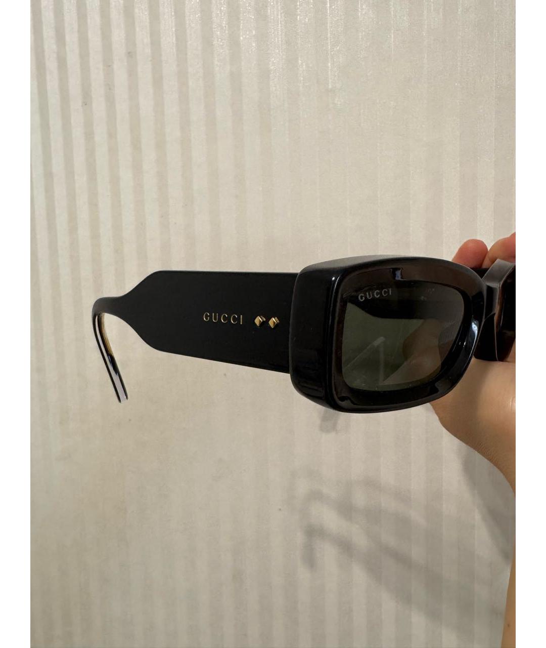 GUCCI Черные пластиковые солнцезащитные очки, фото 3