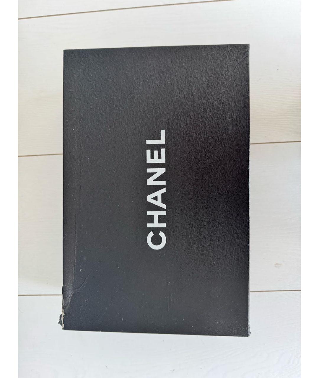 CHANEL Серые кожаные балетки, фото 5