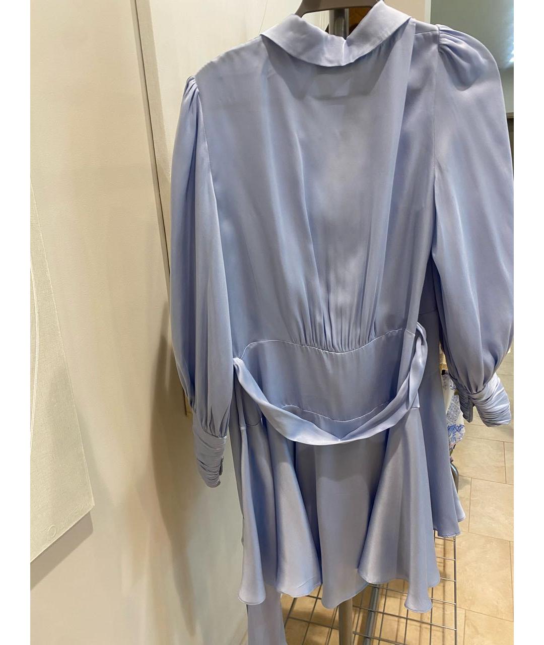 ZIMMERMANN Голубое шелковое коктейльное платье, фото 4