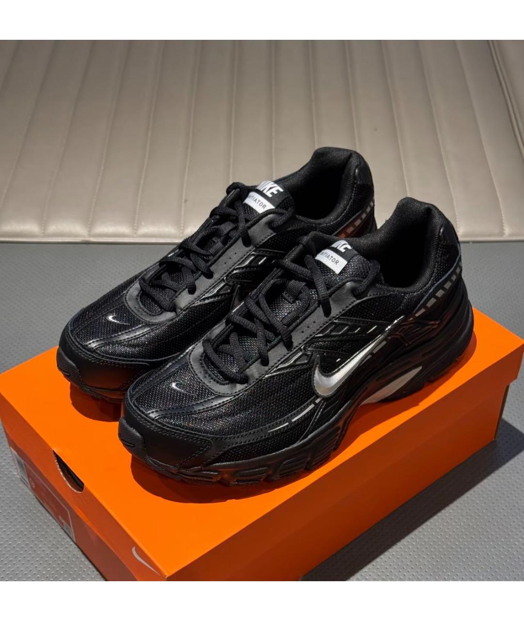 NIKE Черные текстильные низкие кроссовки / кеды, фото 5