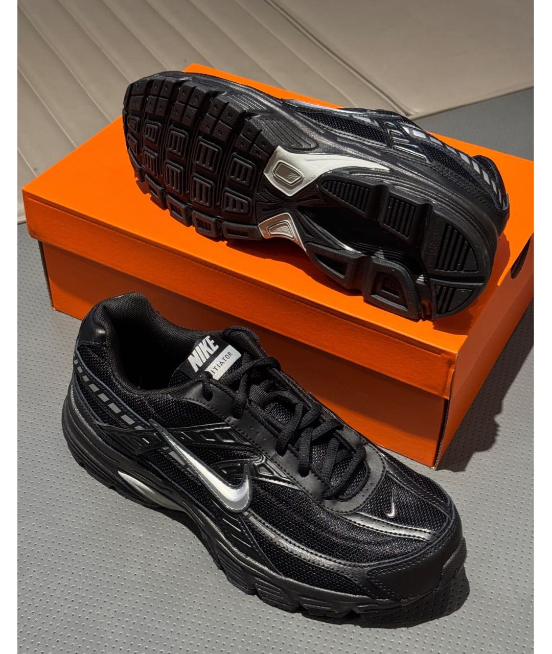 NIKE Черные текстильные низкие кроссовки / кеды, фото 8