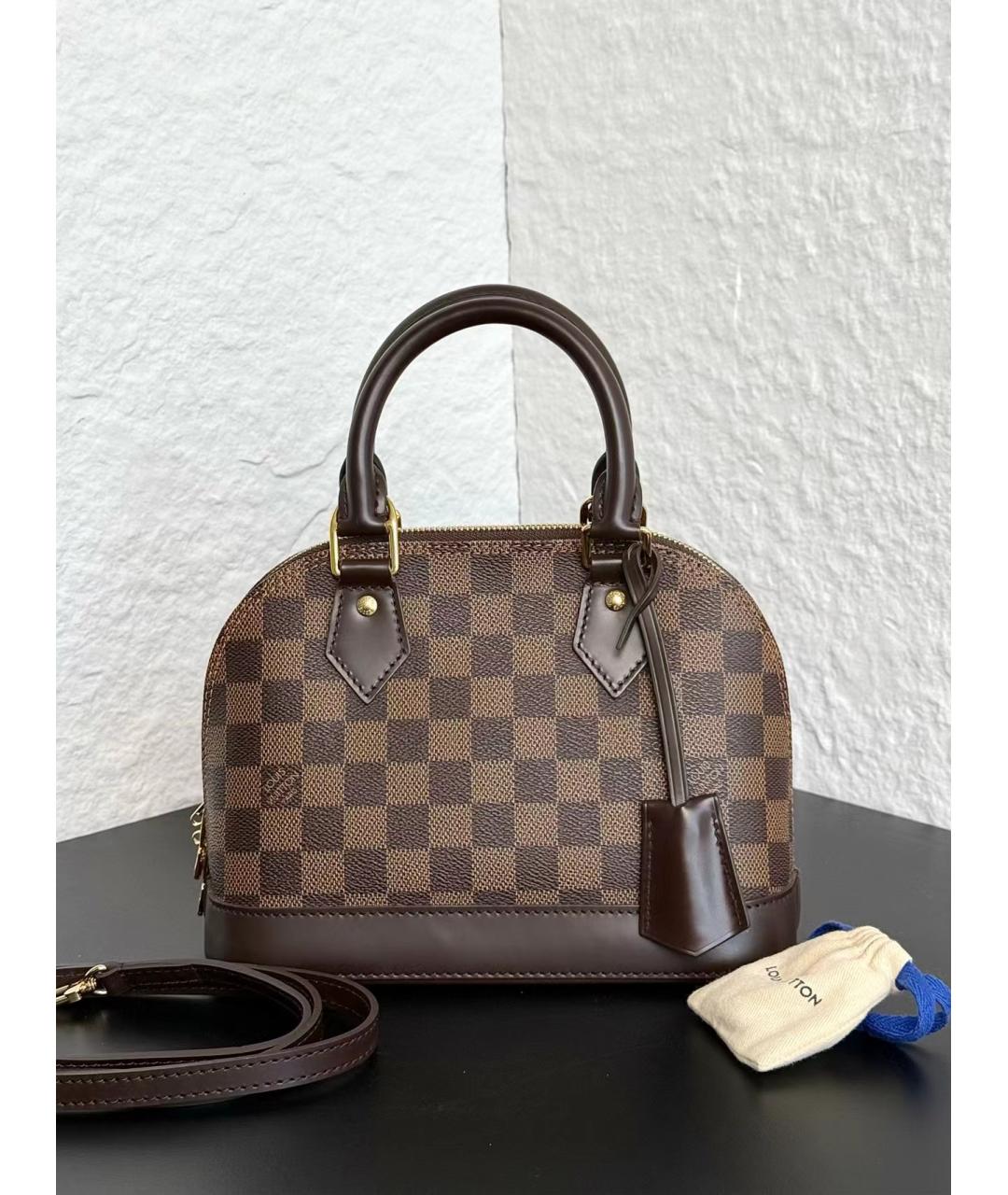 LOUIS VUITTON Коричневая сумка с короткими ручками, фото 3