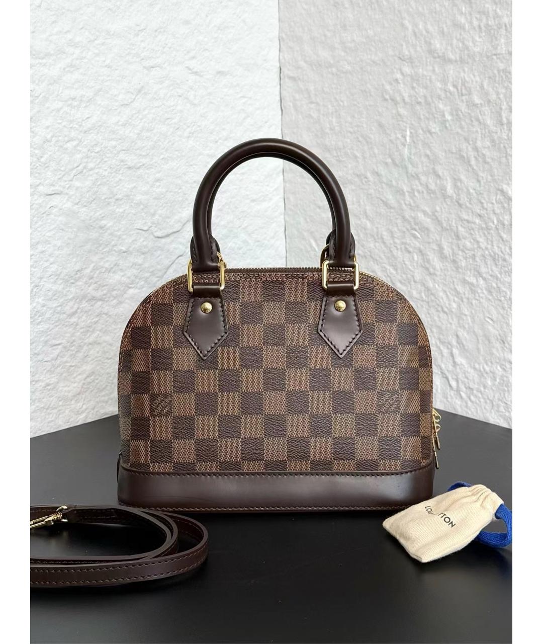 LOUIS VUITTON Коричневая сумка с короткими ручками, фото 4