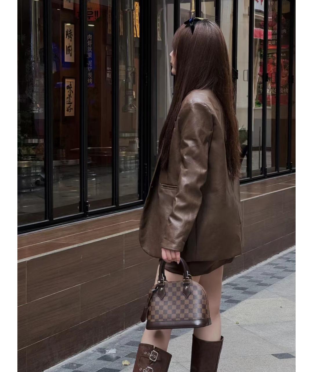 LOUIS VUITTON Коричневая сумка с короткими ручками, фото 5
