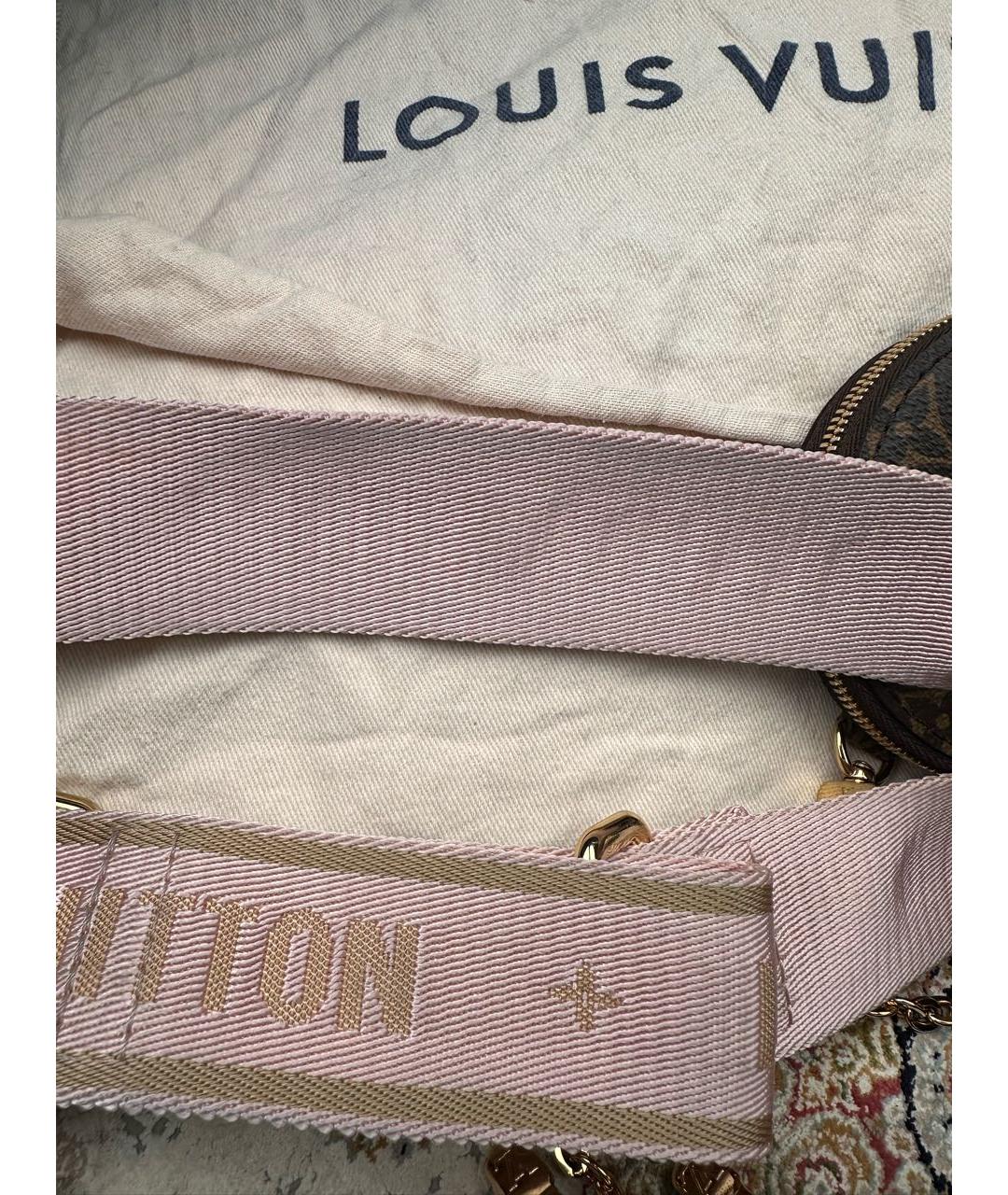 LOUIS VUITTON Коричневая кожаная сумка через плечо, фото 6