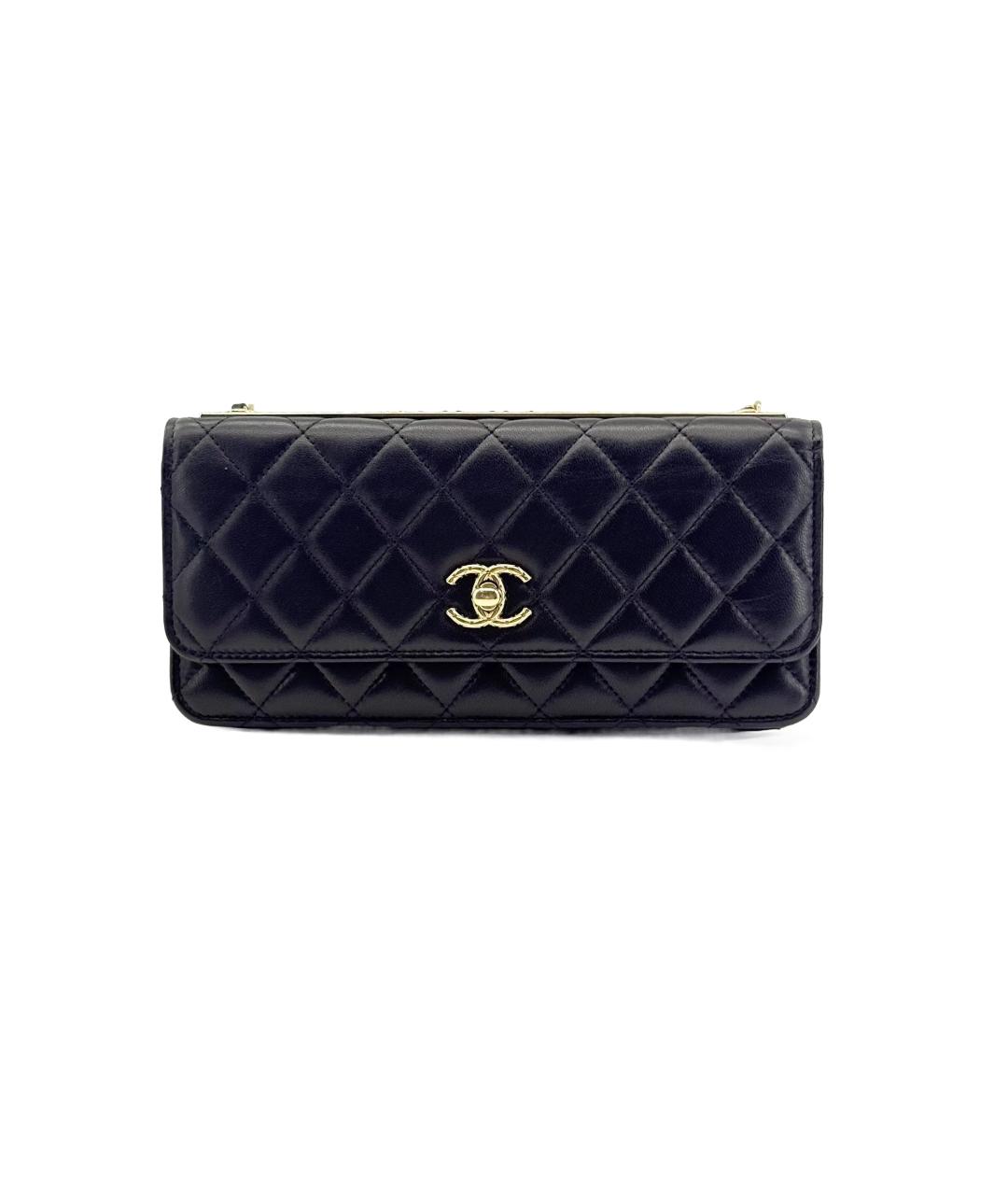 CHANEL Черная кожаная сумка через плечо, фото 8