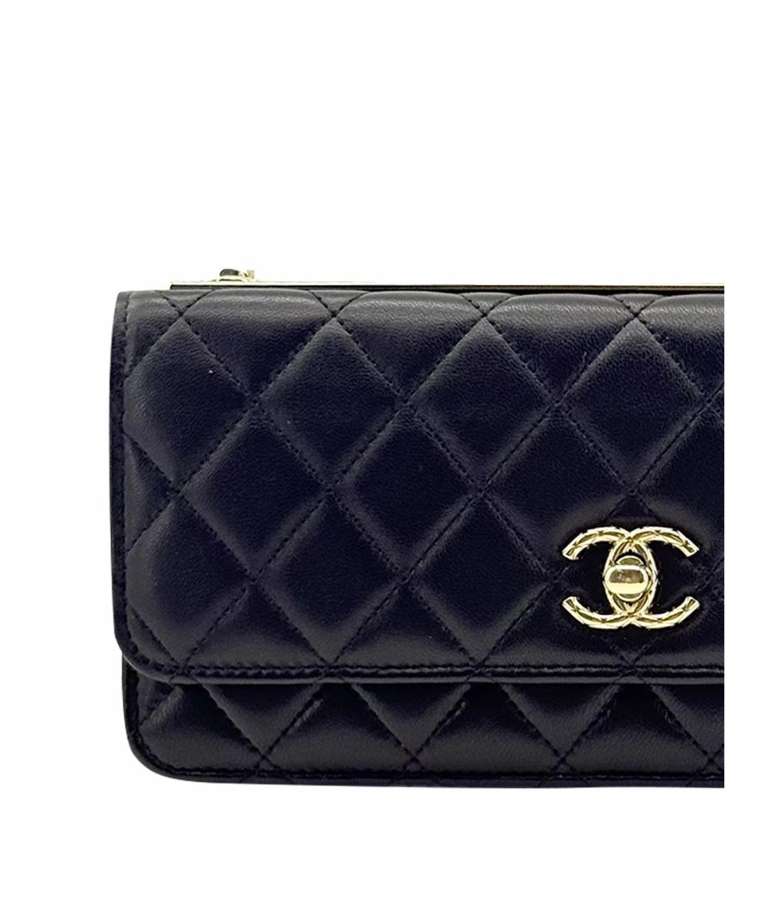 CHANEL Черная кожаная сумка через плечо, фото 13