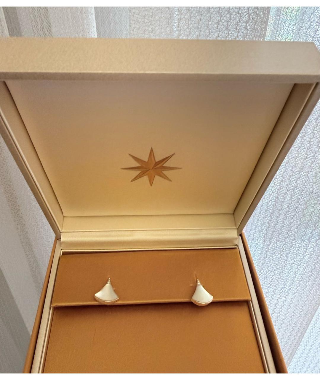 BVLGARI Белые серьги из розового золота, фото 6