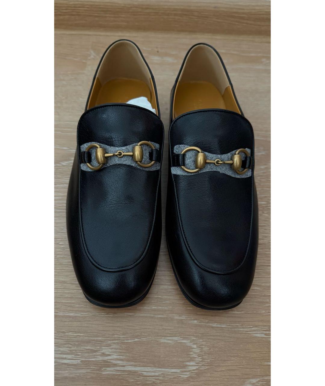 GUCCI Черные кожаные лоферы, фото 8