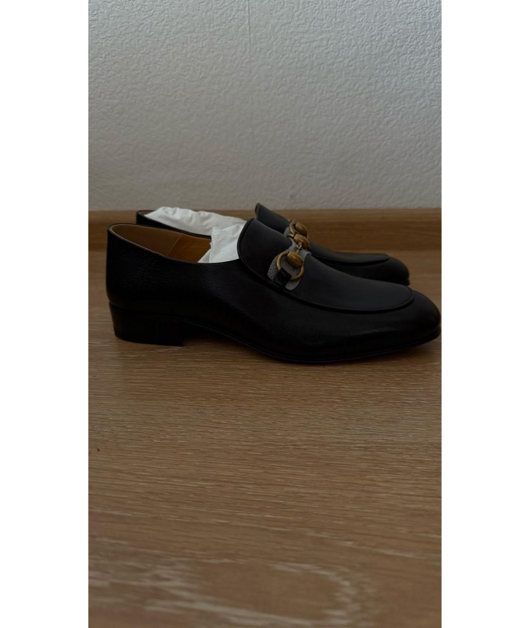 GUCCI Черные кожаные лоферы, фото 2