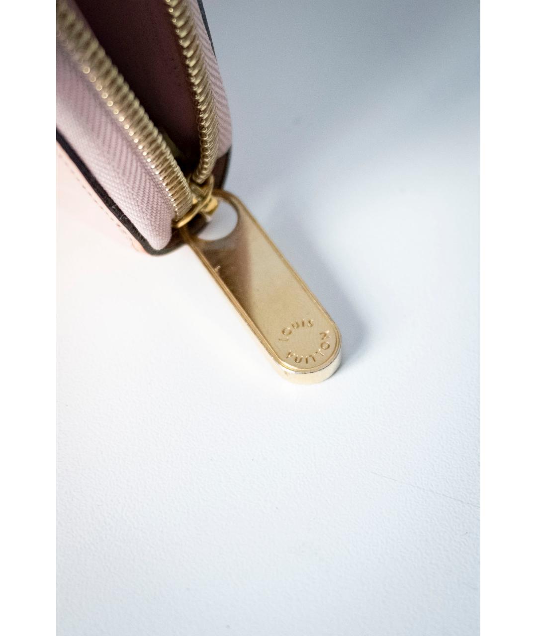 LOUIS VUITTON Розовый кошелек, фото 6