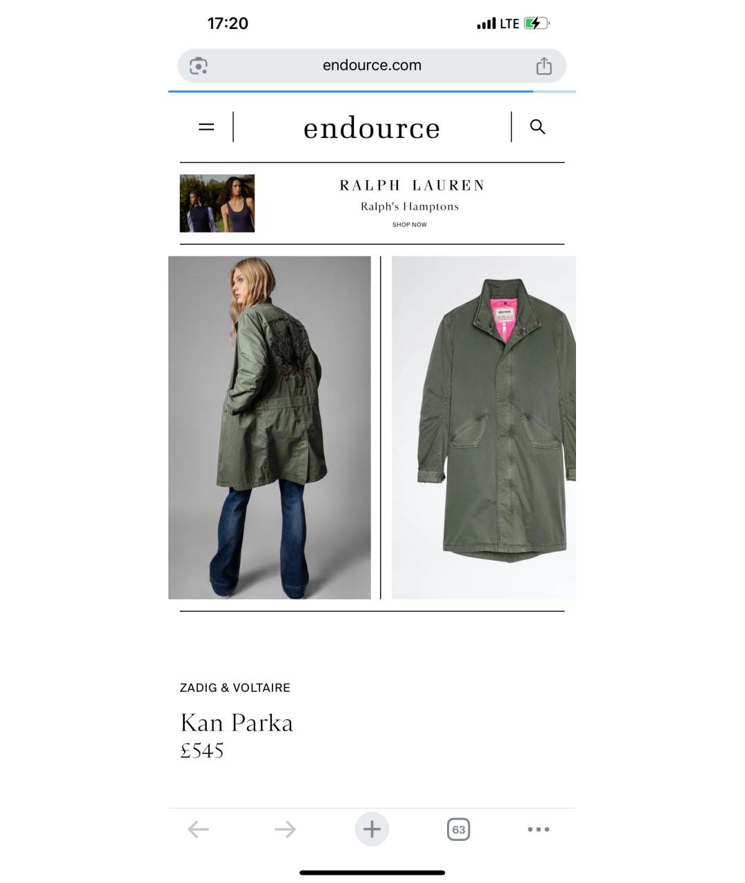 ZADIG & VOLTAIRE Хаки куртка, фото 5