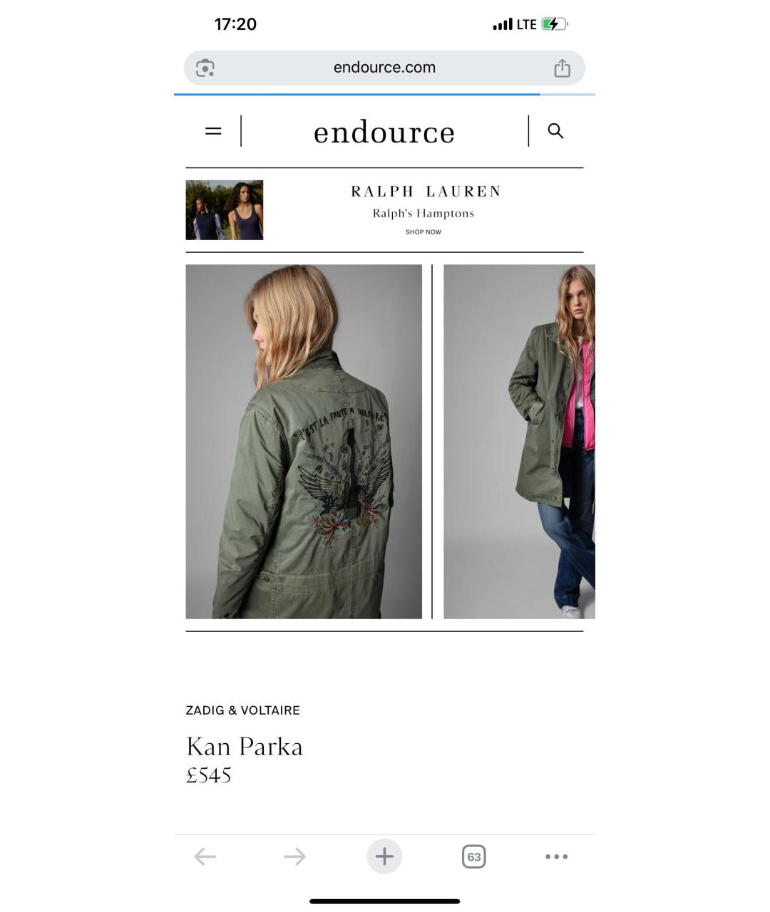 ZADIG & VOLTAIRE Хаки куртка, фото 6