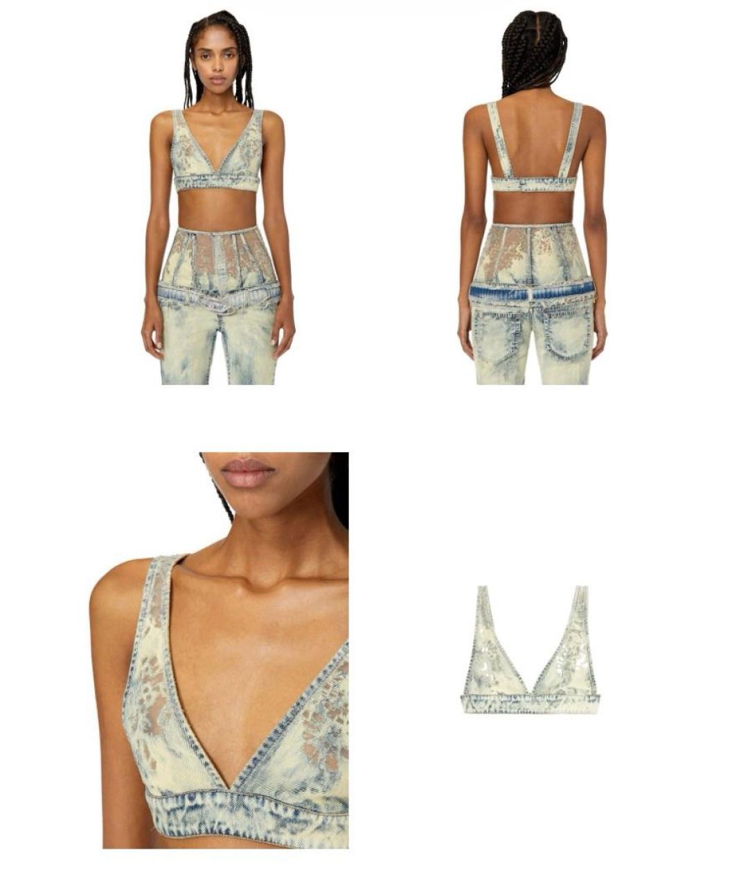 DIESEL Бежевая хлопковая майка, фото 4