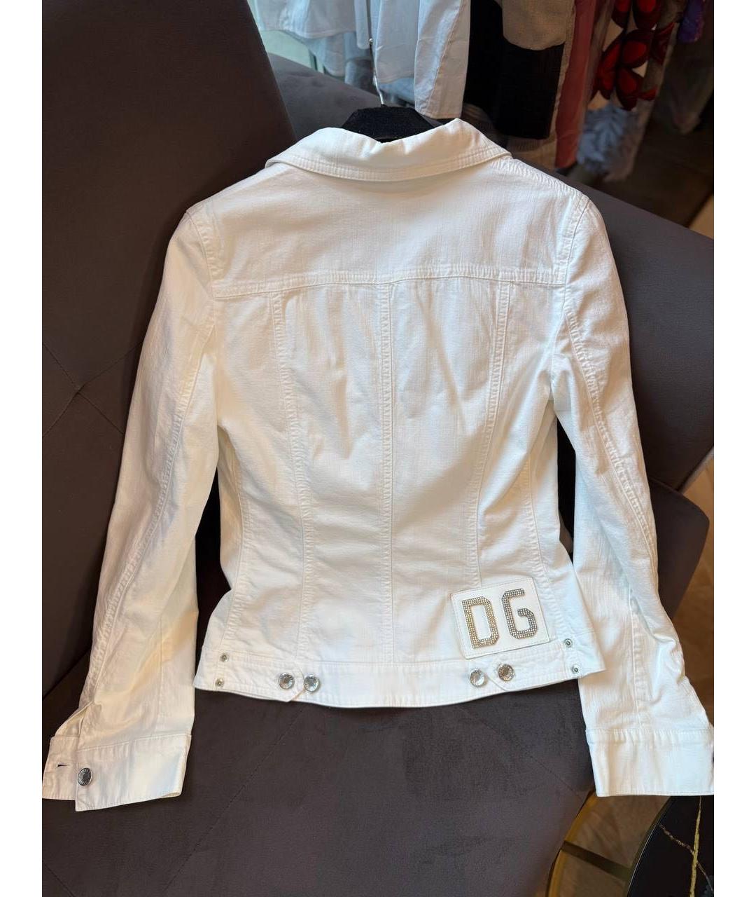 DOLCE&GABBANA Белая хлопковая куртка, фото 2