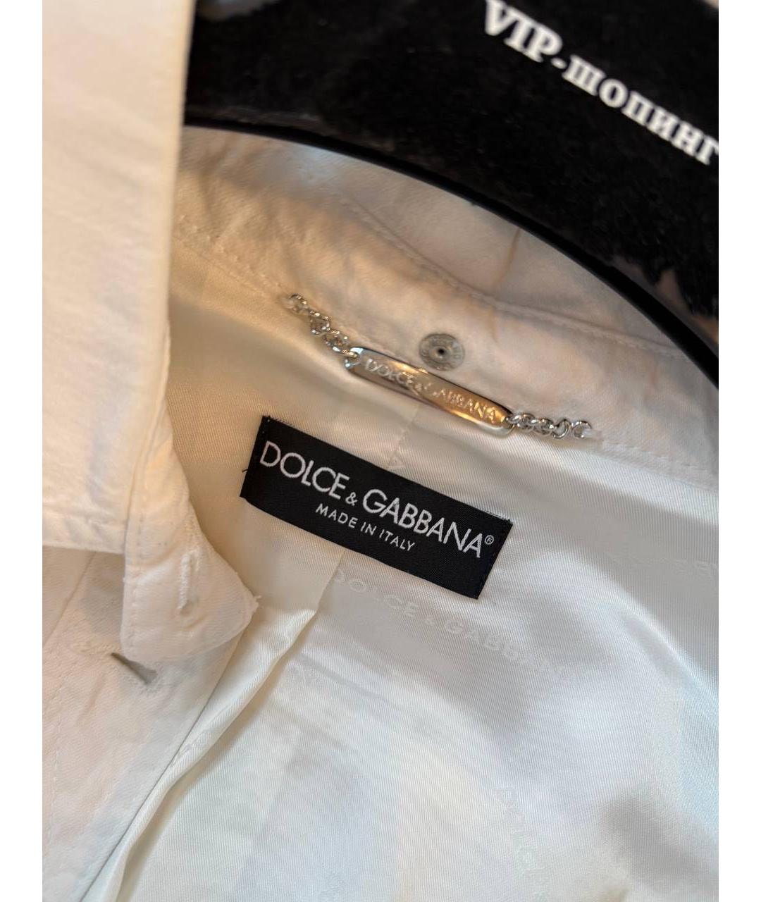 DOLCE&GABBANA Белая хлопковая куртка, фото 5