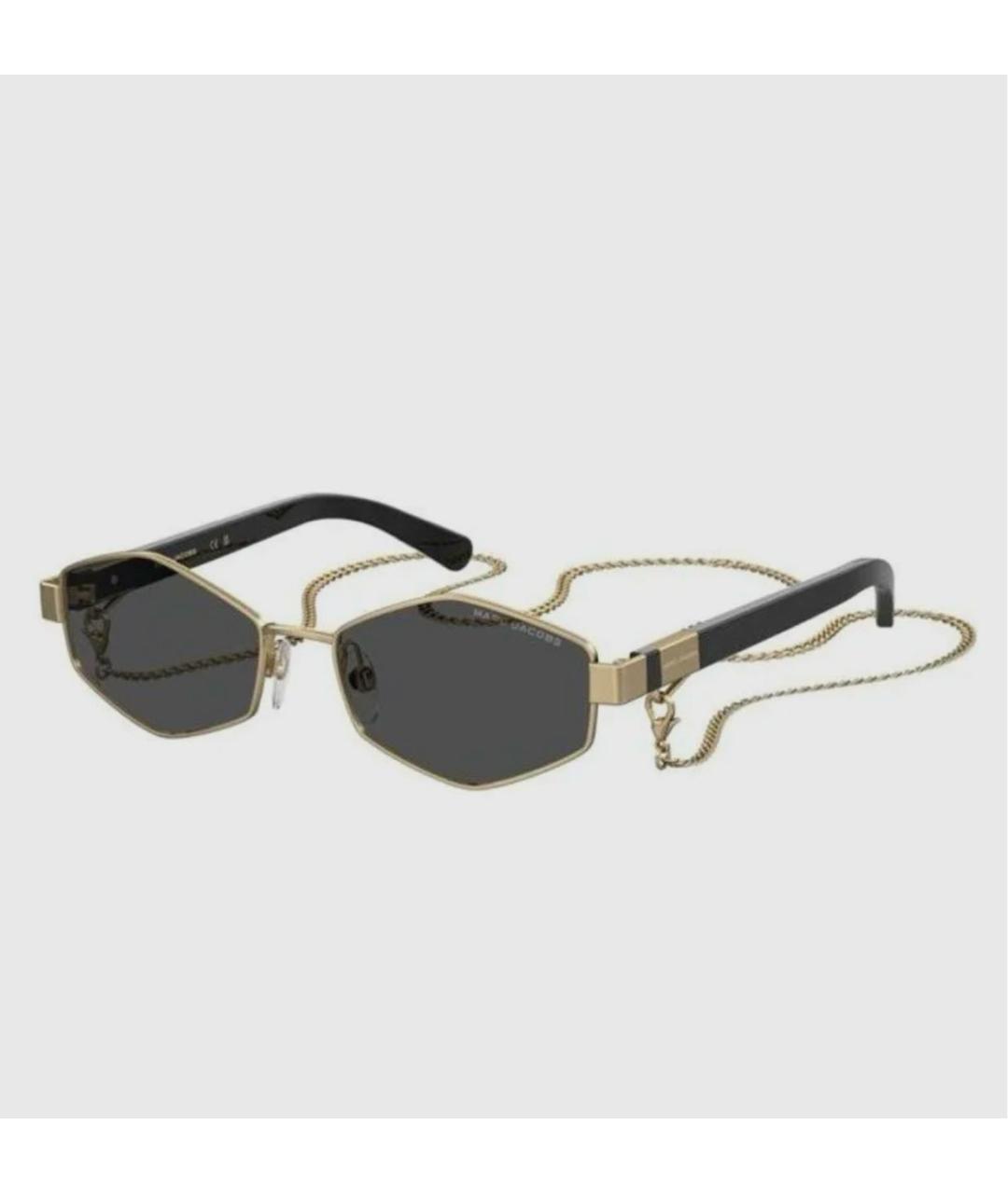 MARC BY MARC JACOBS Золотые металлические солнцезащитные очки, фото 6