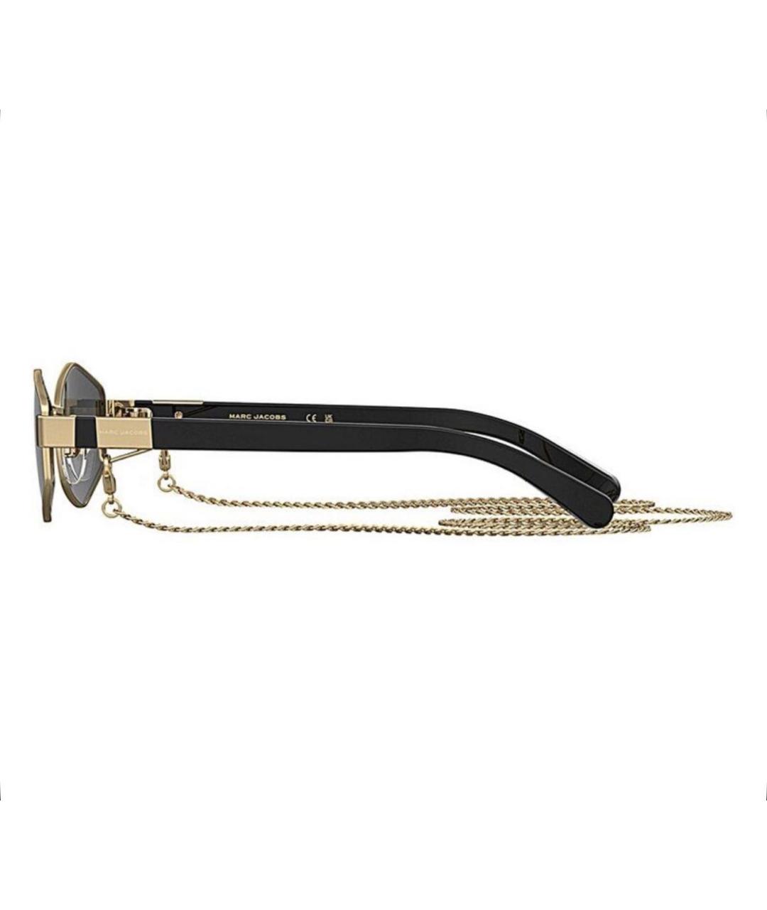 MARC BY MARC JACOBS Золотые металлические солнцезащитные очки, фото 3