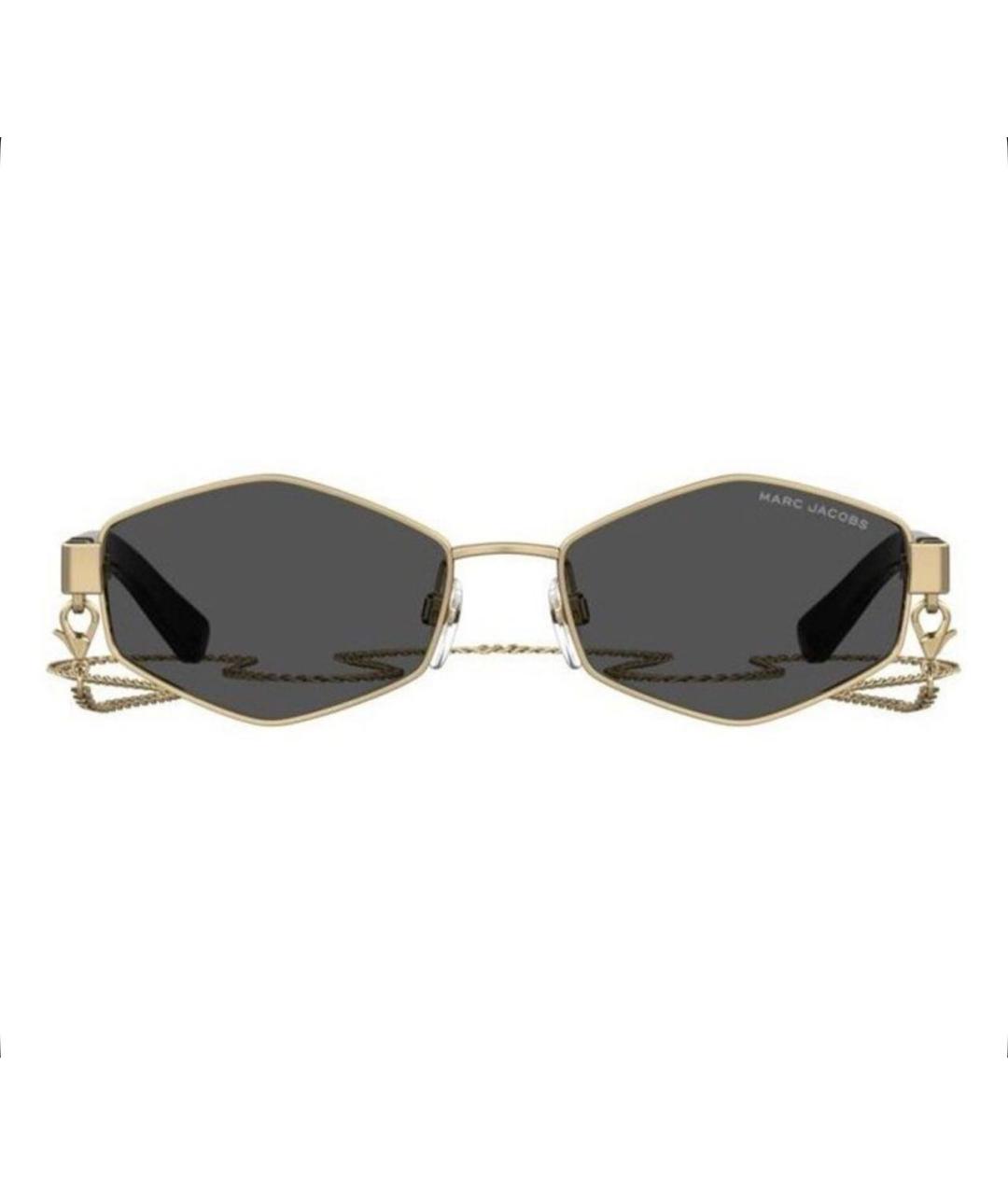 MARC BY MARC JACOBS Золотые металлические солнцезащитные очки, фото 2