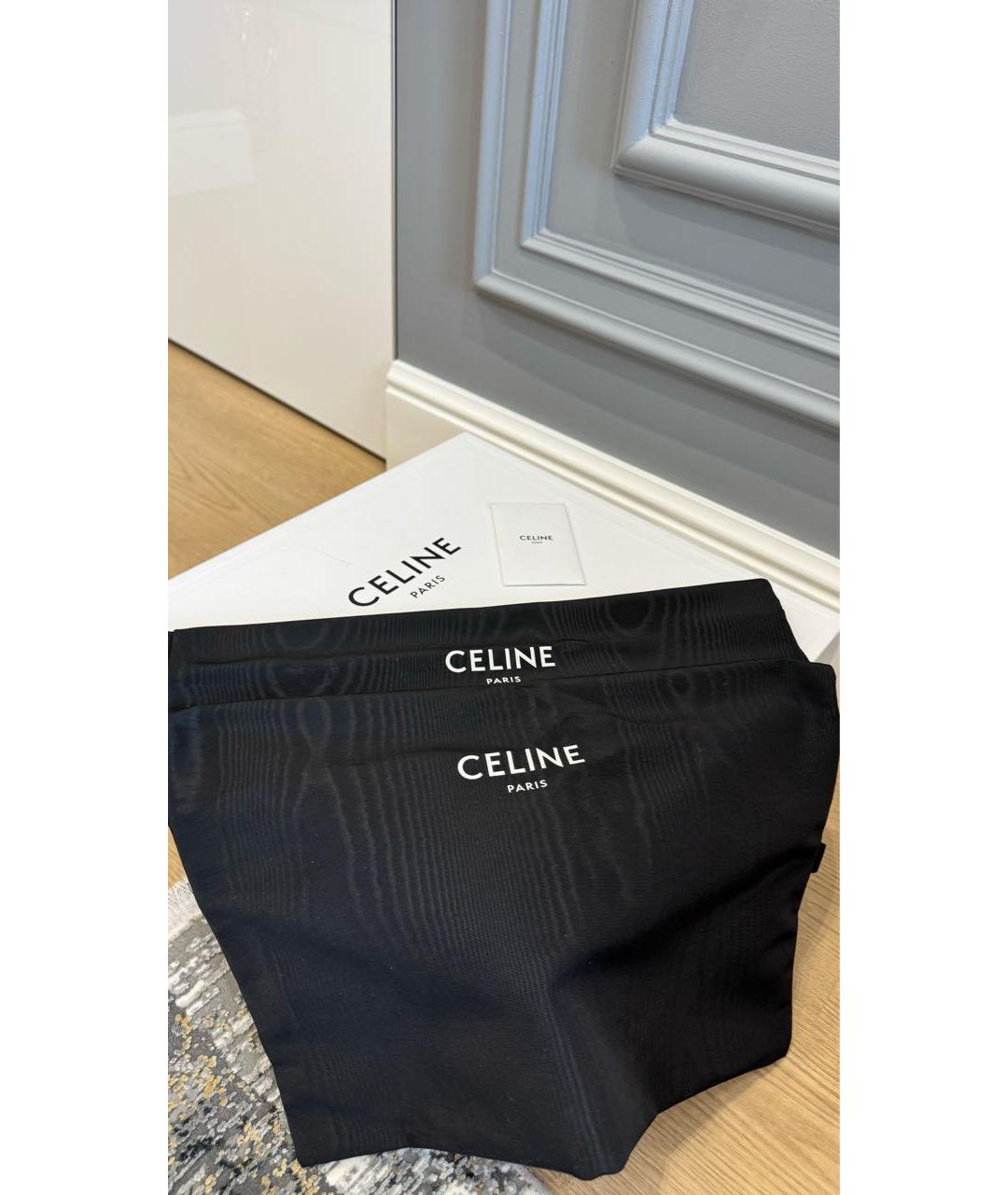 CELINE Черные кожаные ботинки, фото 7