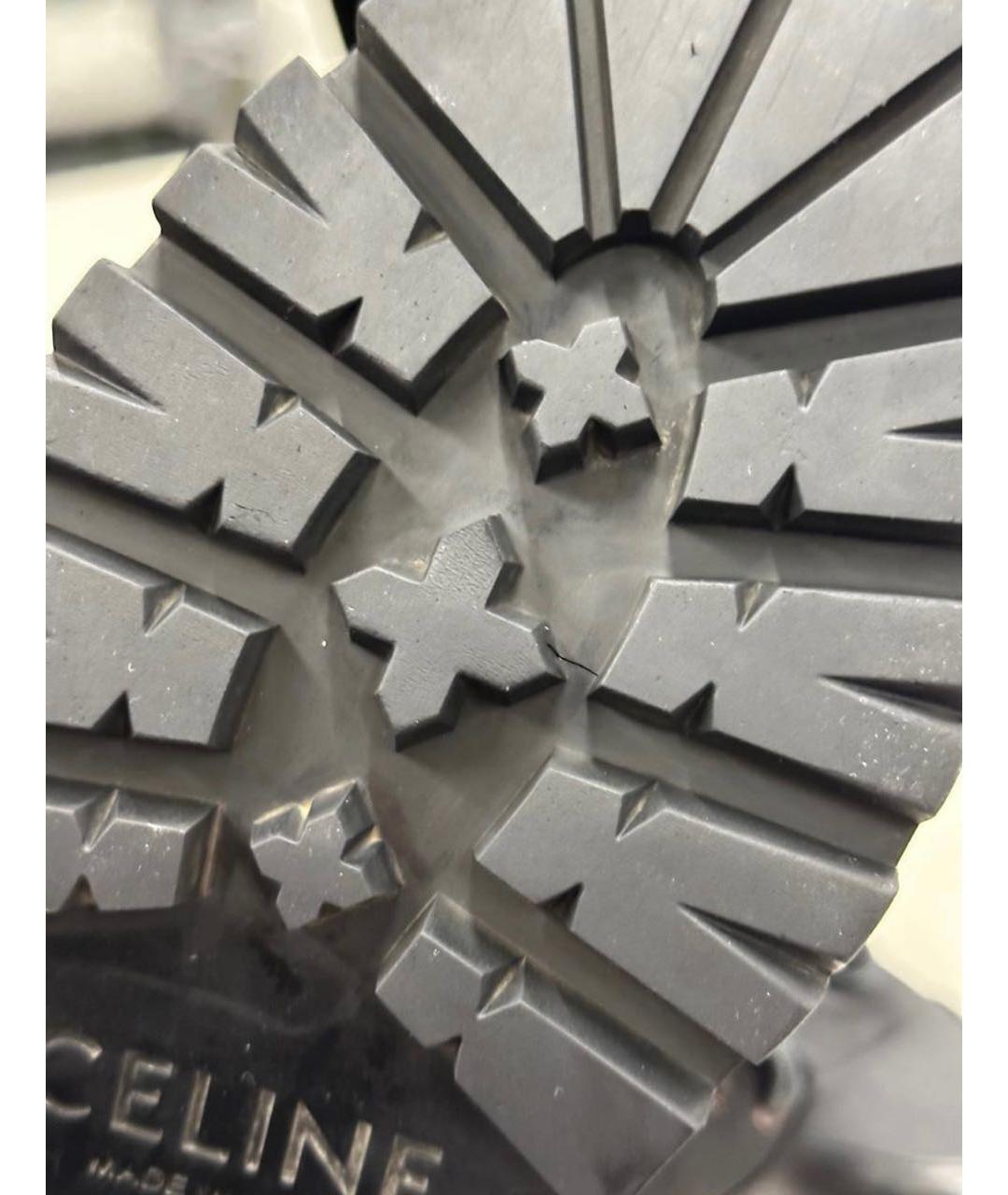 CELINE Черные кожаные ботинки, фото 8