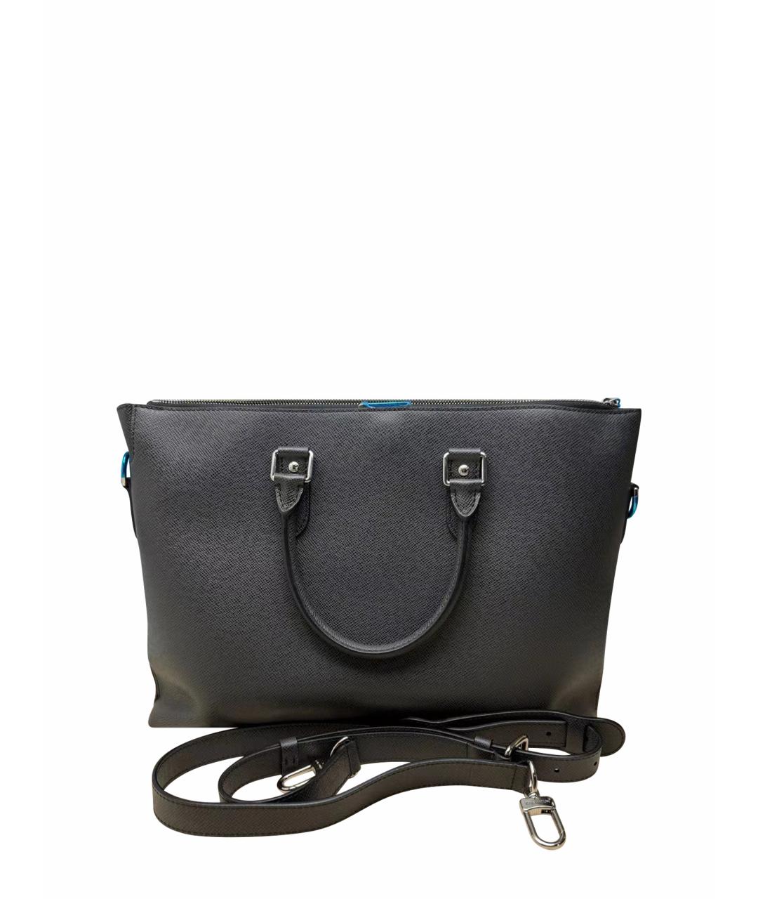 LOUIS VUITTON Черная кожаная сумка на плечо, фото 1