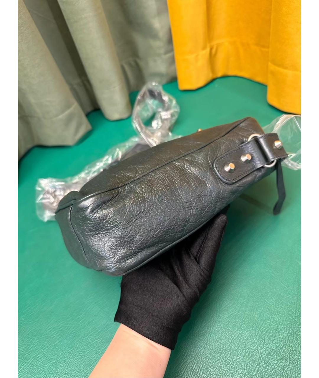 BALENCIAGA Зеленая кожаная сумка через плечо, фото 2