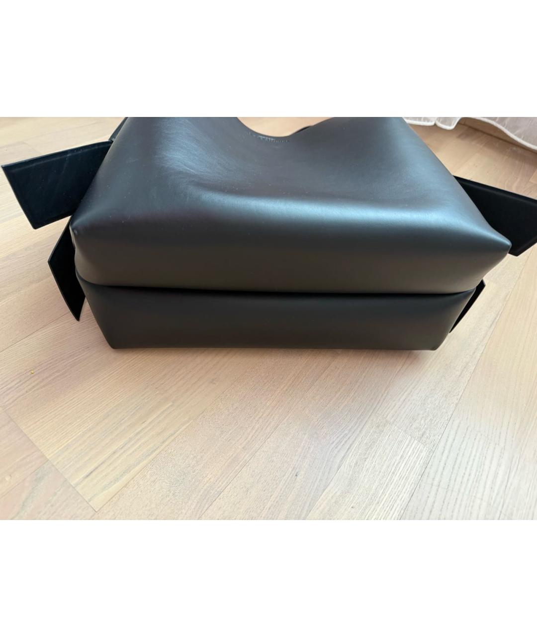 ACNE STUDIOS Черная кожаная сумка тоут, фото 2