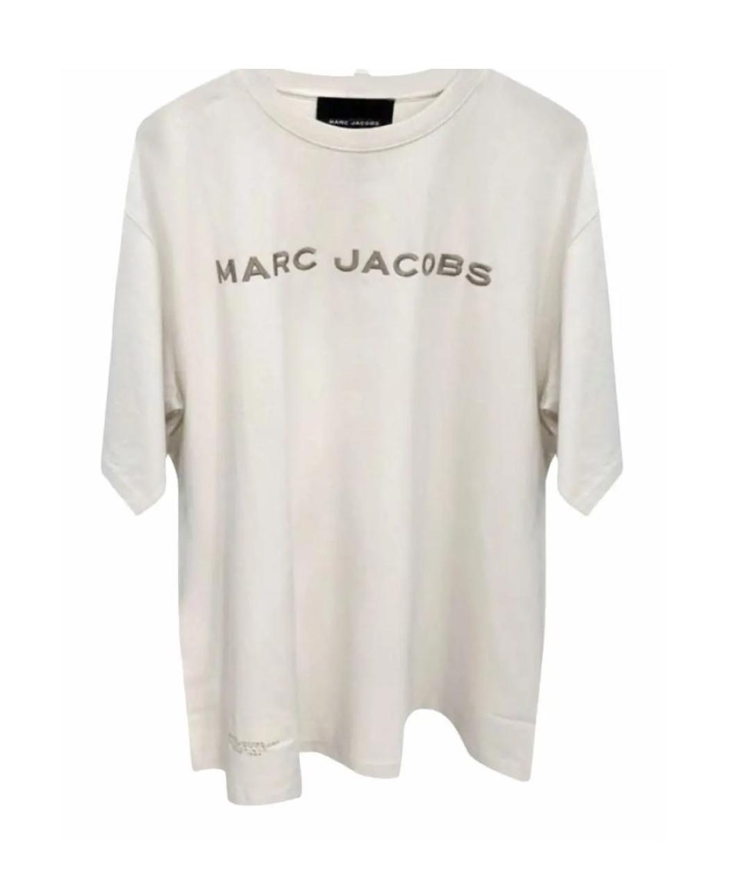 MARC JACOBS Бежевая хлопковая футболка, фото 1