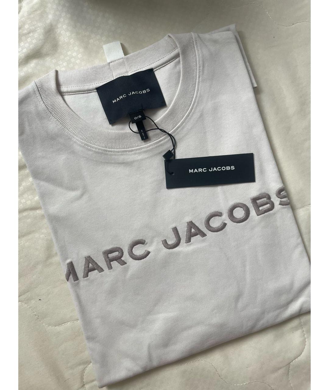 MARC JACOBS Бежевая хлопковая футболка, фото 5