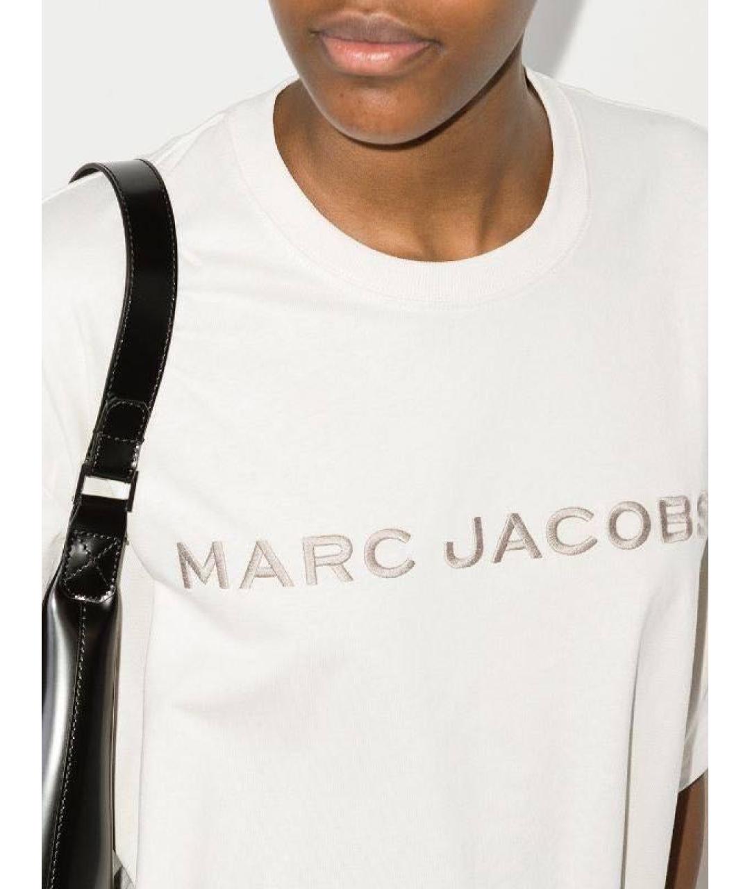 MARC JACOBS Бежевая хлопковая футболка, фото 4